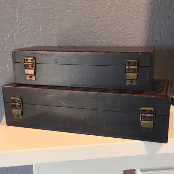 Set Of Wood Decor Stacking Boxes - Picture 7 of 9